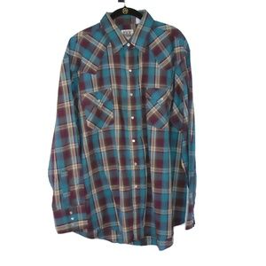 Ely Cattleman Shirts - Plaid VTG Shirt Pearl Snaps Single Stitch Men's XL Ely Cattleman Shirts - Plaid VTG Shirt Pearl Snaps Single Stitch Men's XL